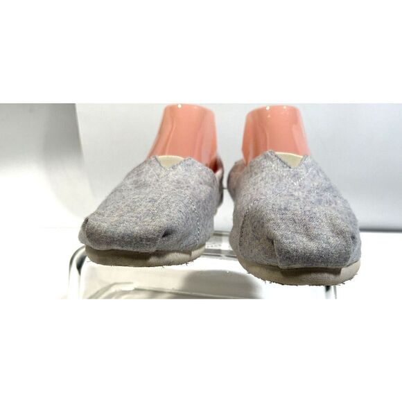 Toms Alpargata Flannel Faux Fur Lining Women Shoe Size 9 Flats Slip on - Picture 3 of 13